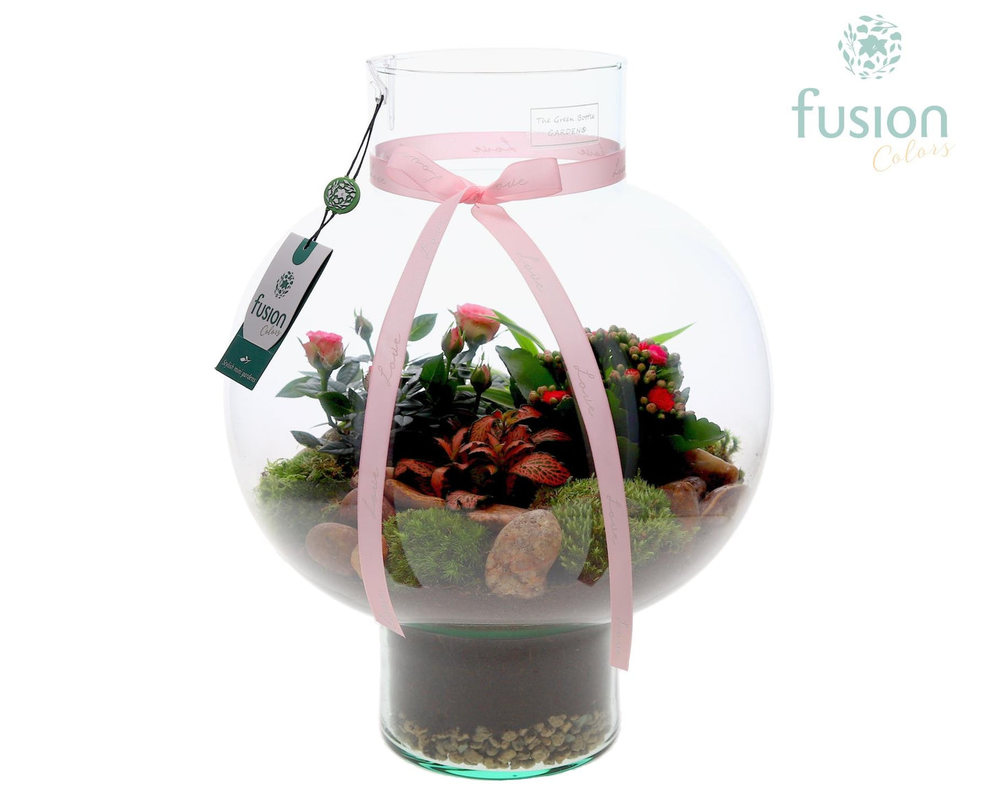 Fusioncolors BV Green Bottle Laura Large met Moederdag arrangement 3pp Pack of 1