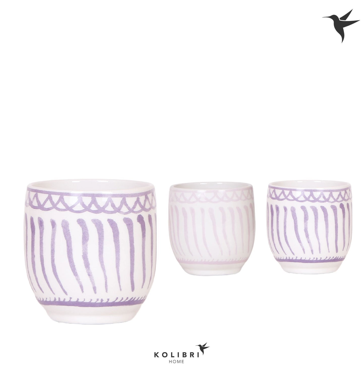 OK Plant Kolibri Home Granada pot lila mix Pack of 6