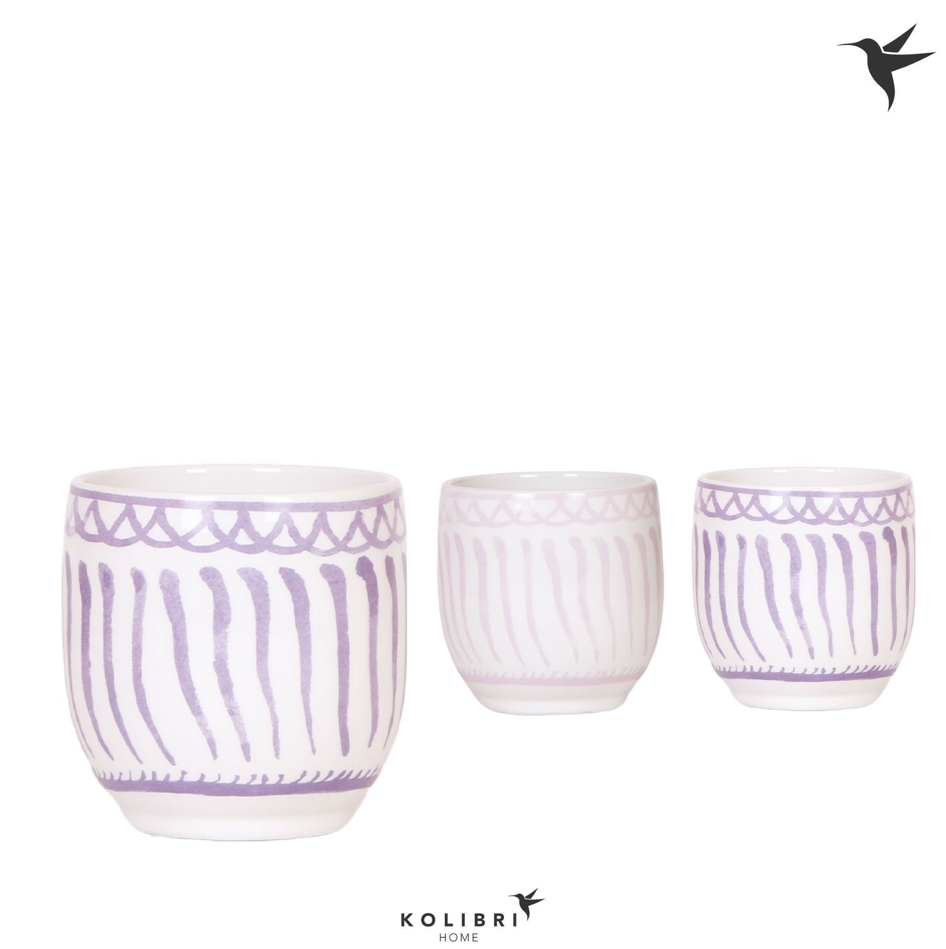 OK Plant Kolibri Home Granada pot lila mix Pack of 6