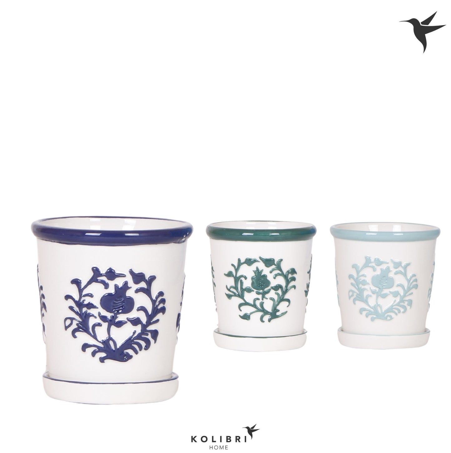 Kolibri Home Malaga pot blue mix 12cm 9cm Pot