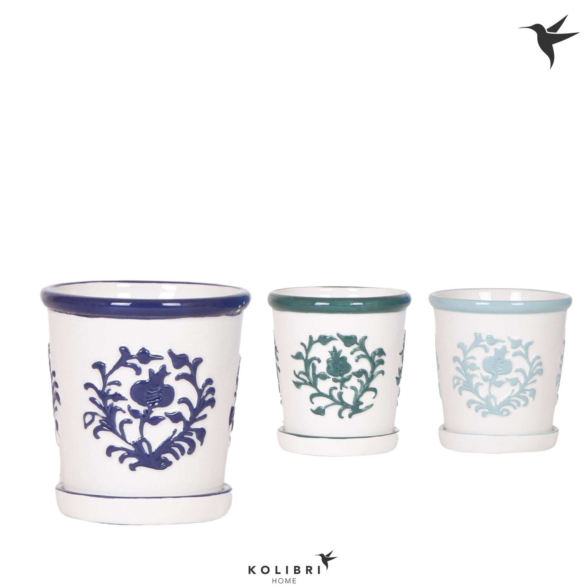 Kolibri Home Malaga pot blue mix 12cm 9cm Pot
