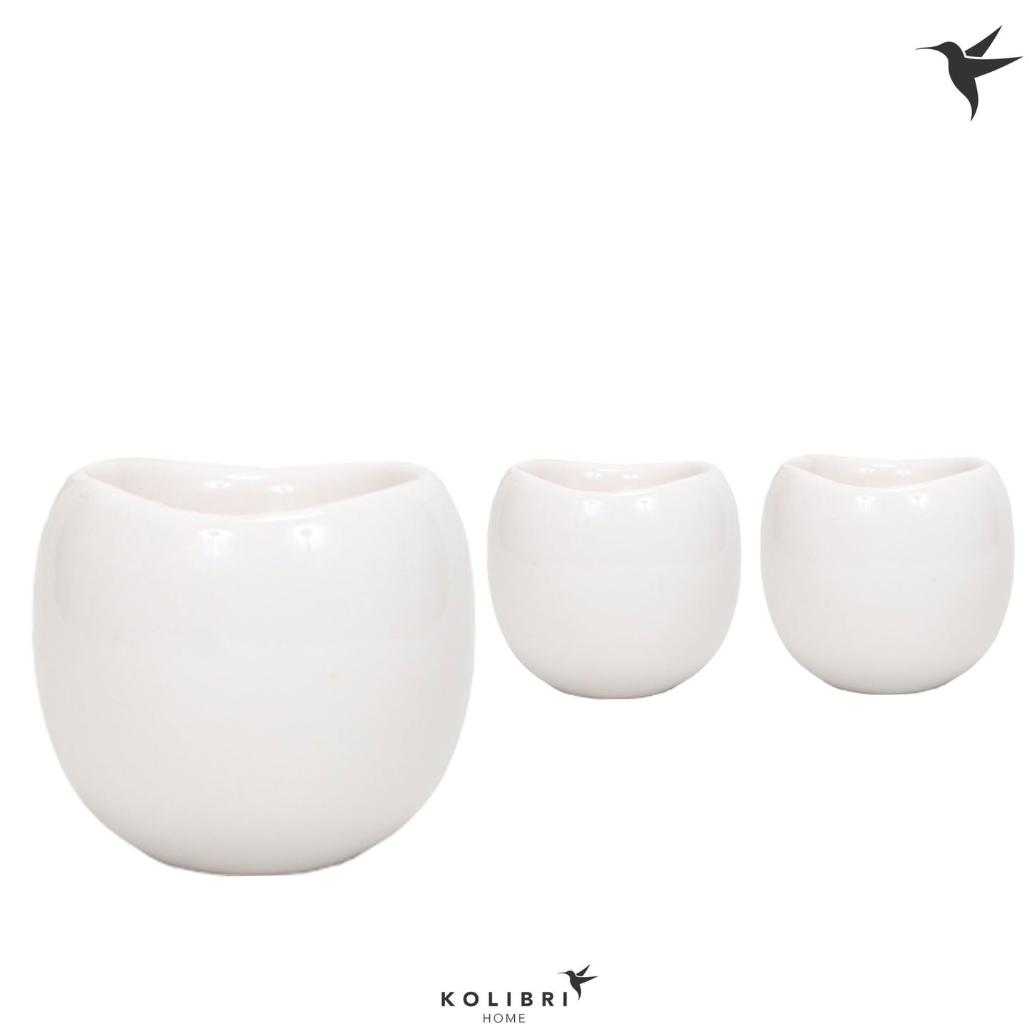 Kolibri Home Bowl pot white 13cm 9cm Pot