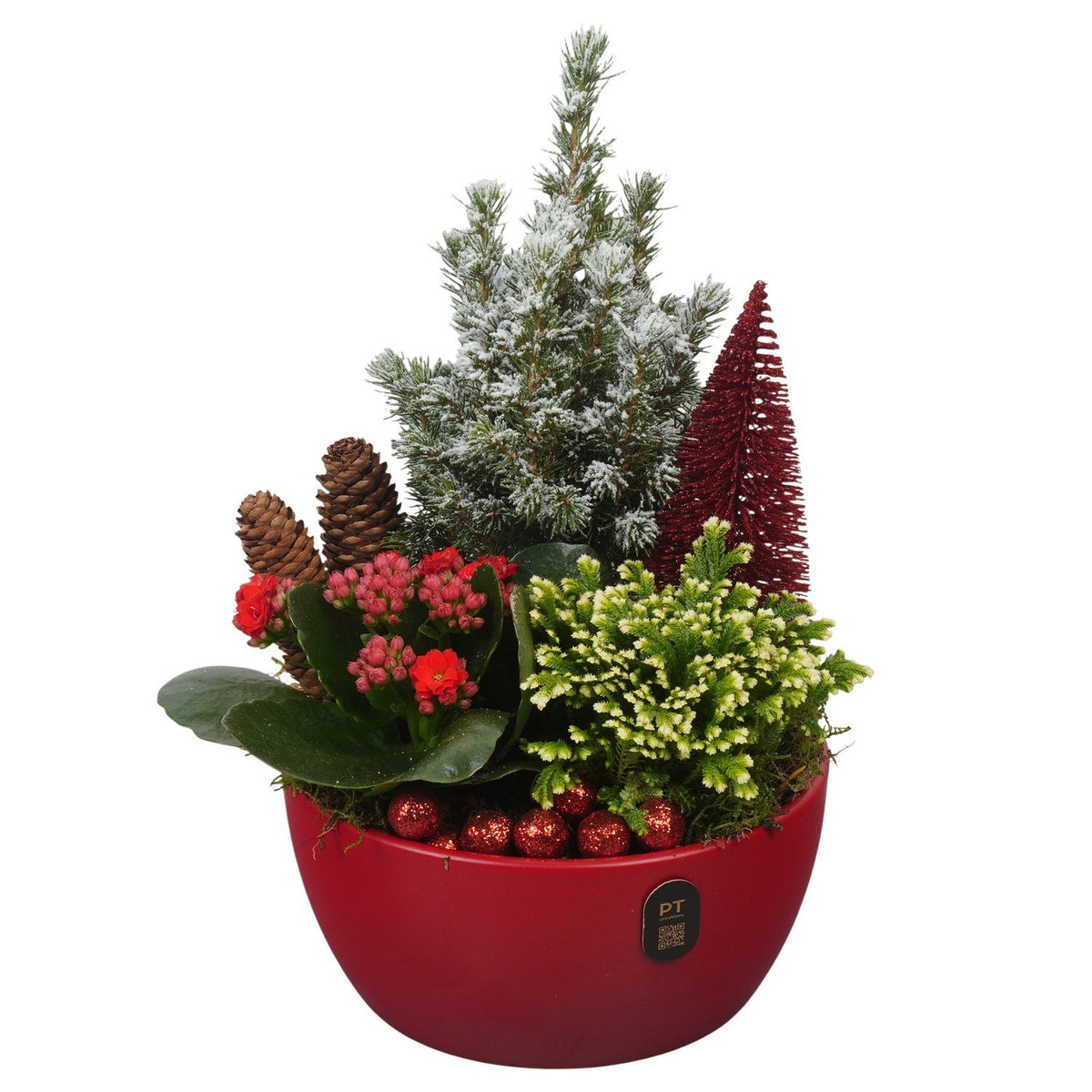 Christmas arrangement 32cm 18cm Pot