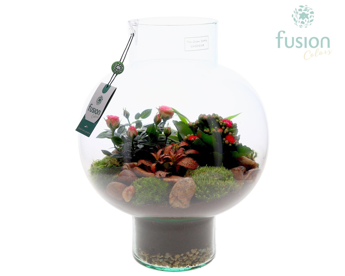 Fusioncolors BV Green Bottle Laura Large met arrangement 3pp Pack of 1