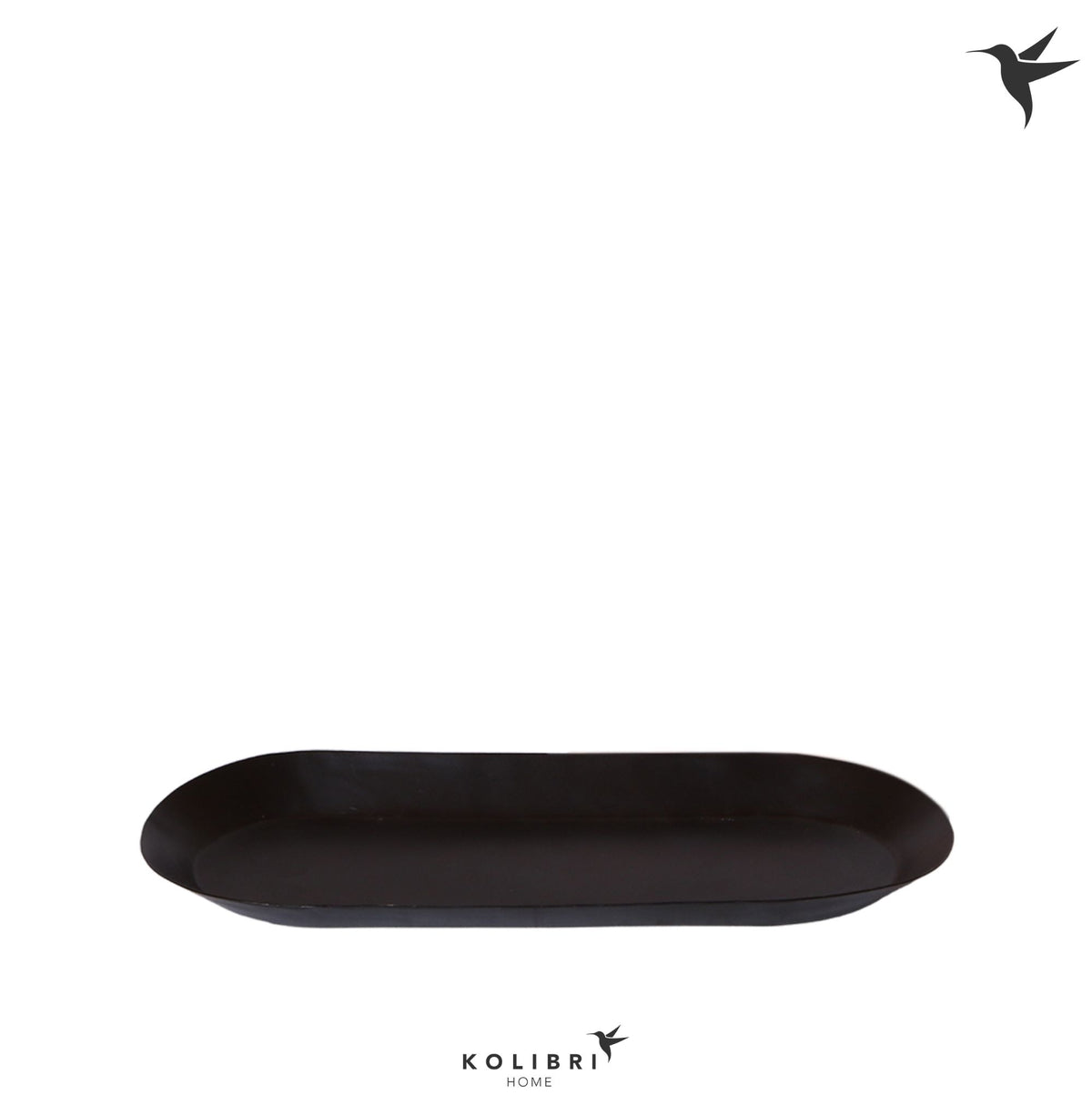 Kolibri Home plate oval black 5cm 18cm Pot
