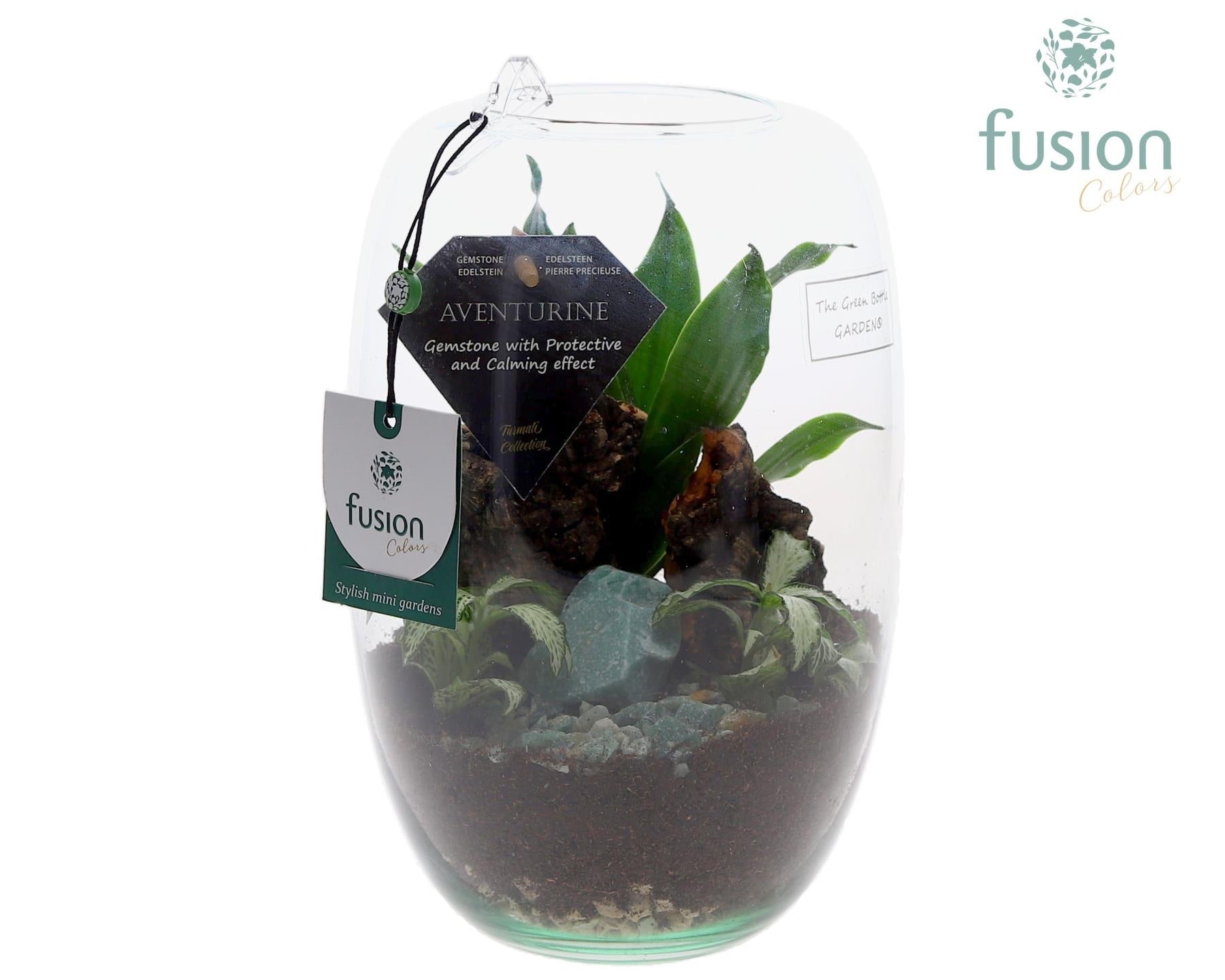 Fusioncolors BV Green Bottle Isabella Small Edelstenen met arrangement Pack of 6