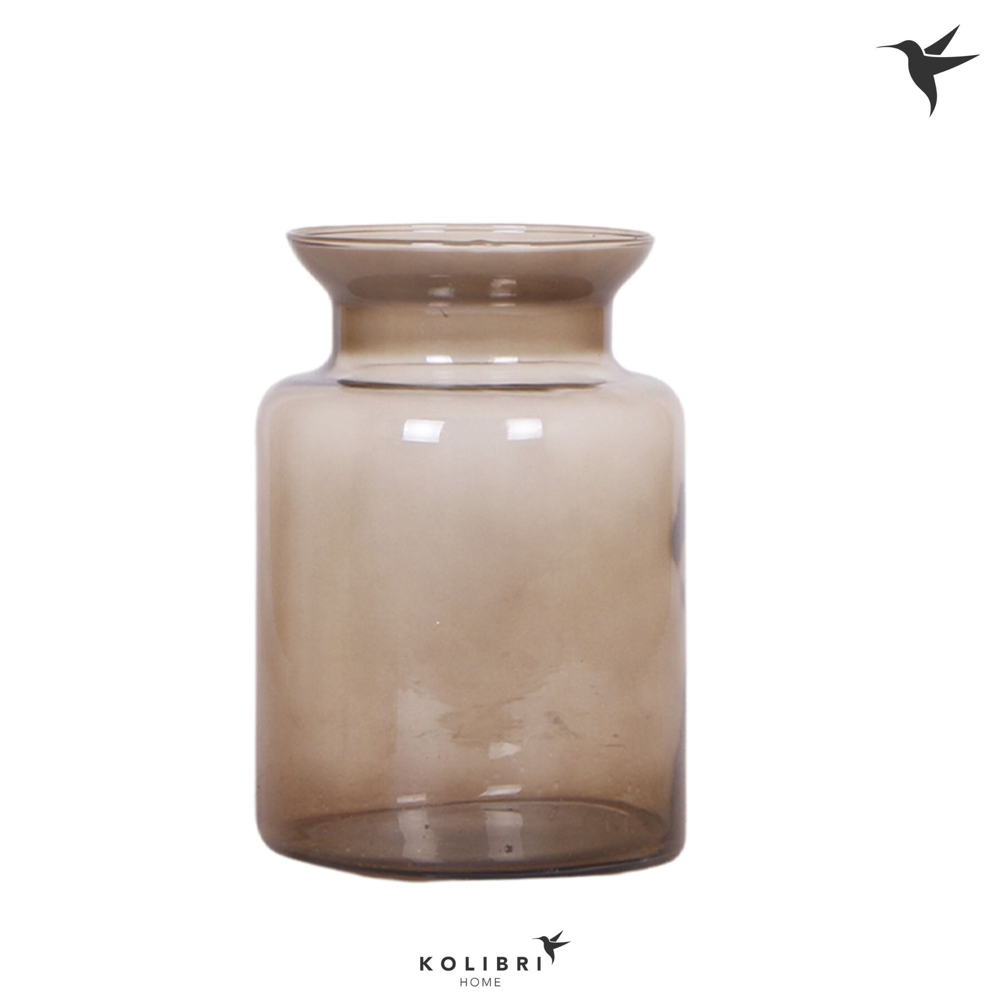 Kolibri Home Glass Stolp brown 20cm 14cm Pot
