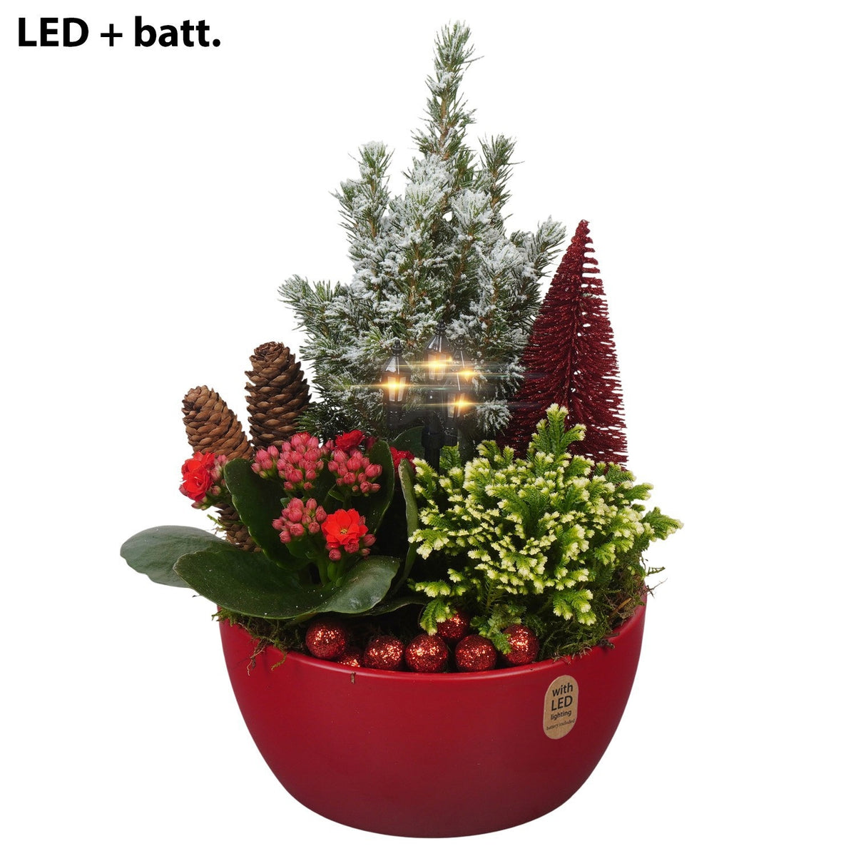 Christmas arrangement 32cm 18cm Pot