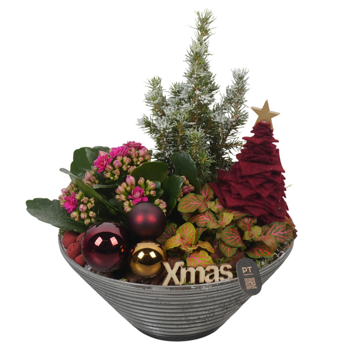 Christmas arrangement 26cm 19cm Pot