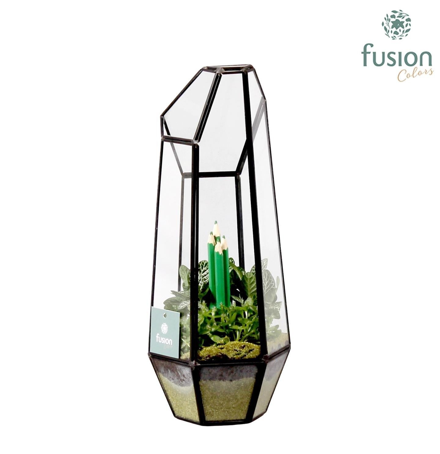 Metalen Lantaarn met B2S Arrangement D12 H30 29cm 12cm Pot