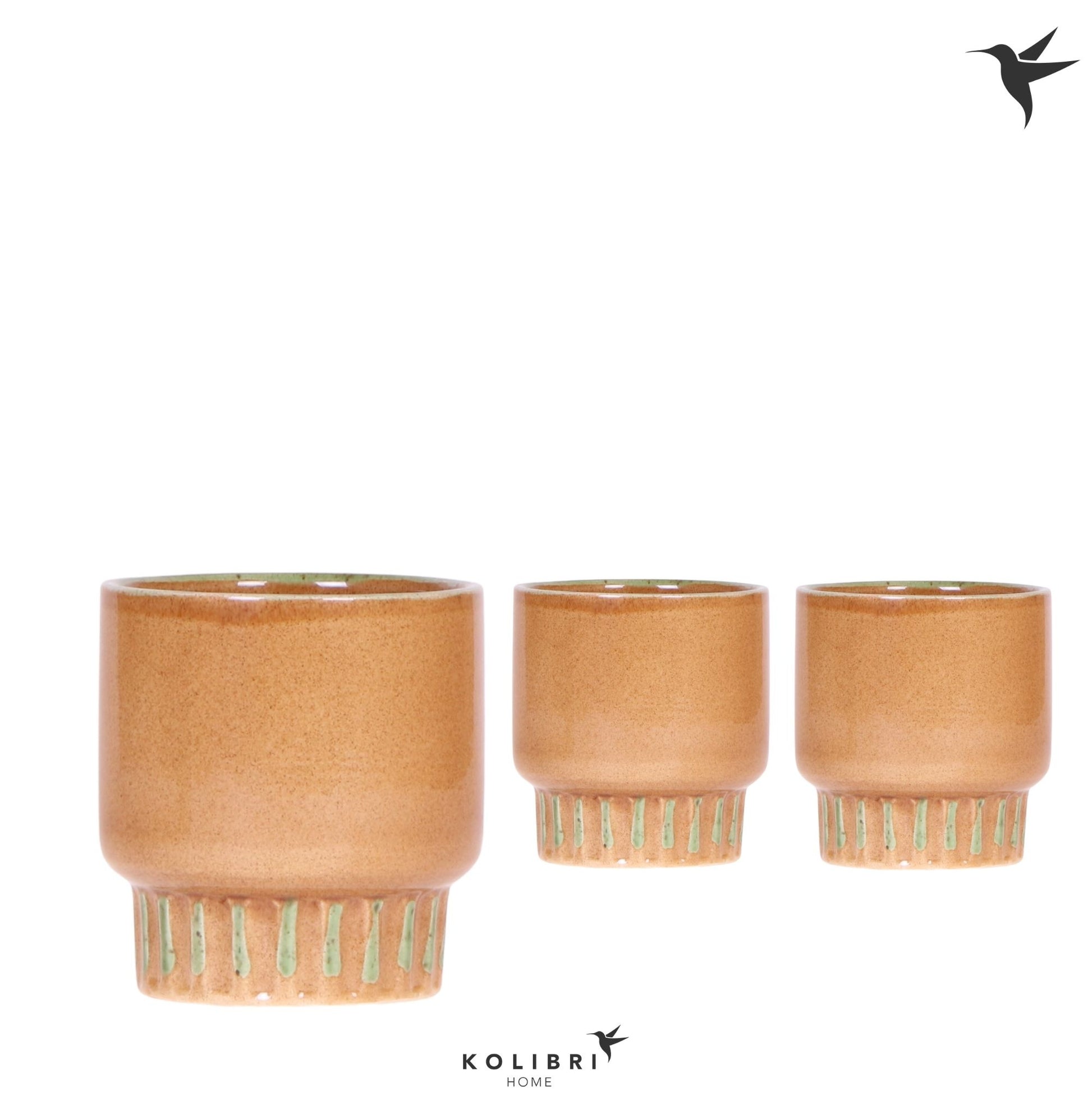 Kolibri Home Bold pot cognac 13cm 9cm Pot