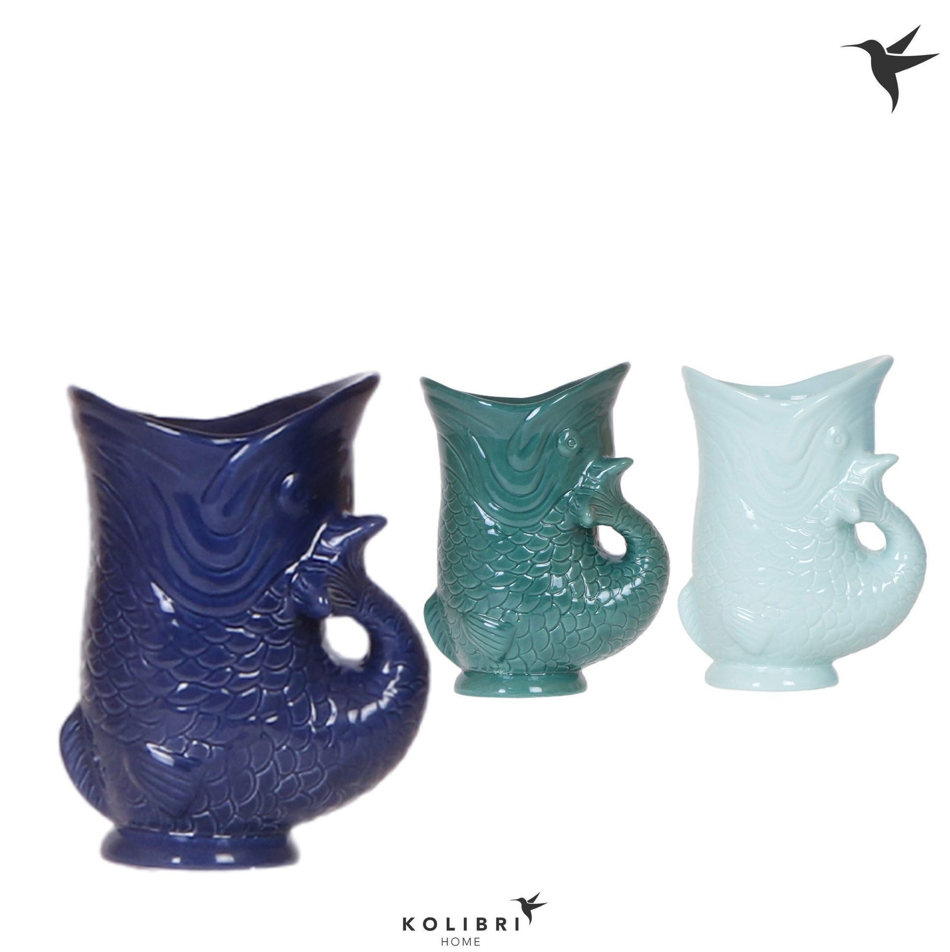 OK Plant Kolibri Home Fish pot blue mix Pack of 6
