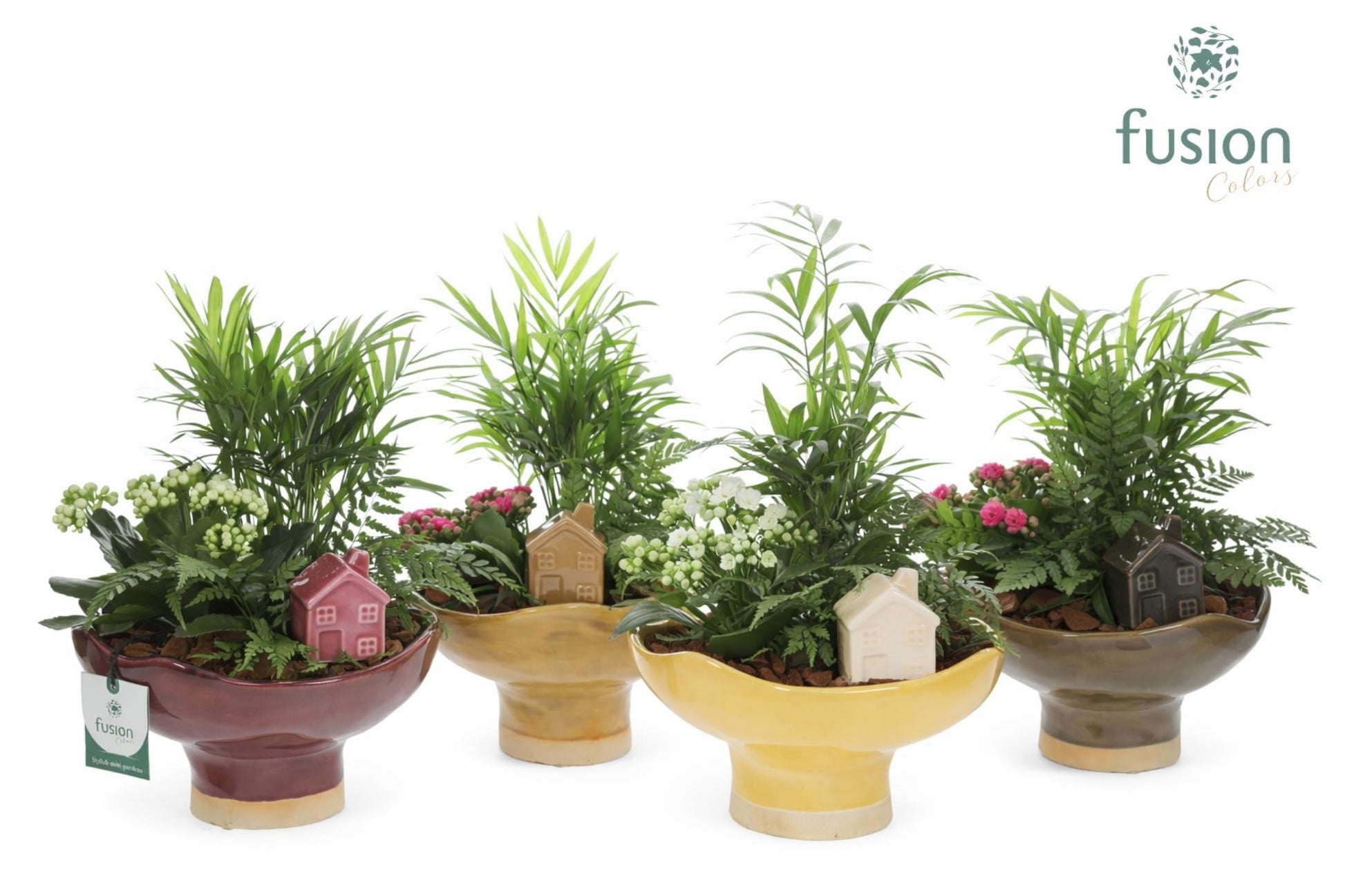 Keramiek schaal Large met Arrangement 35cm 19cm Pot