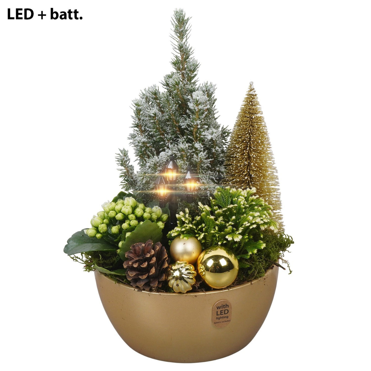 Christmas arrangement 33cm 18cm Pot