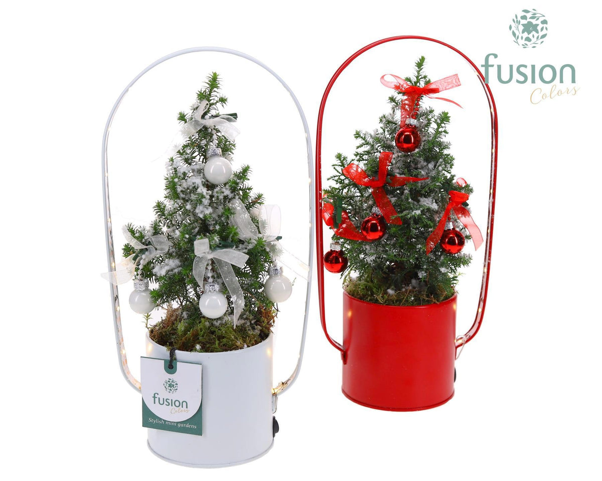Zinken Planter met LED verlichting met Top Point 29cm 9cm Pot