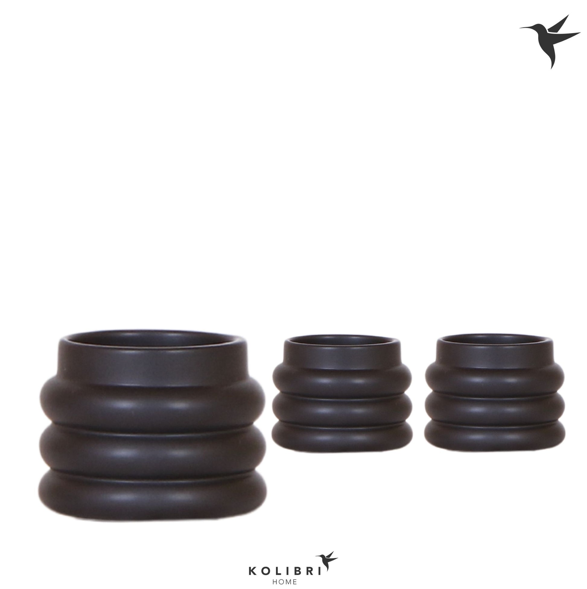 OK Plant Kolibri Home Bubble pot black Pack of 12