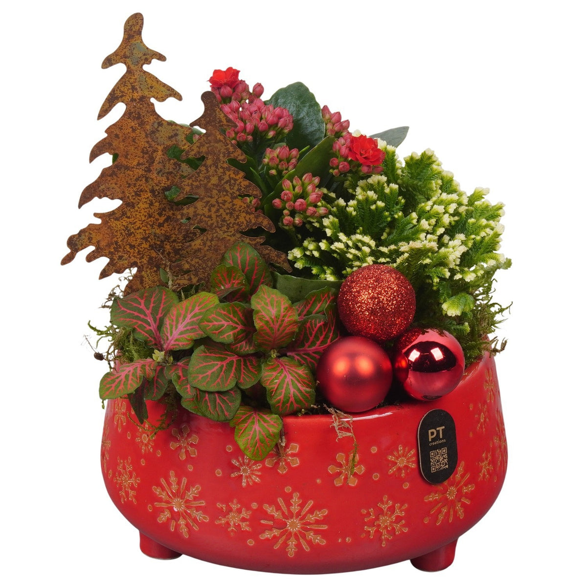 Christmas arrangement 23cm 18cm Pot