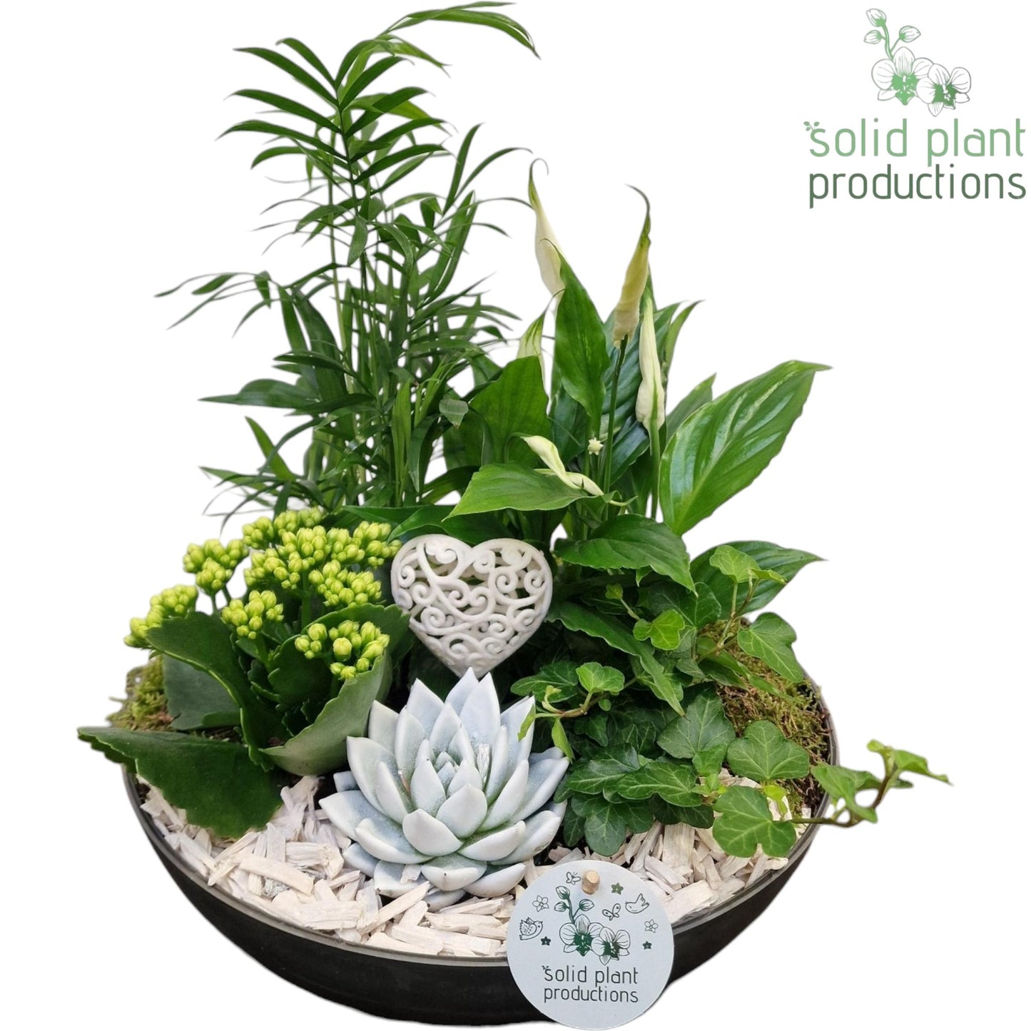 SCE011 Artstone White Love 40cm 30cm Pot