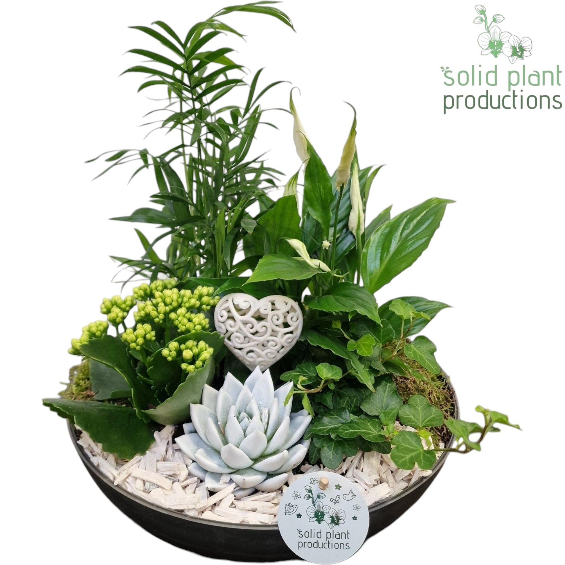 SCE011 Artstone White Love 40cm 30cm Pot