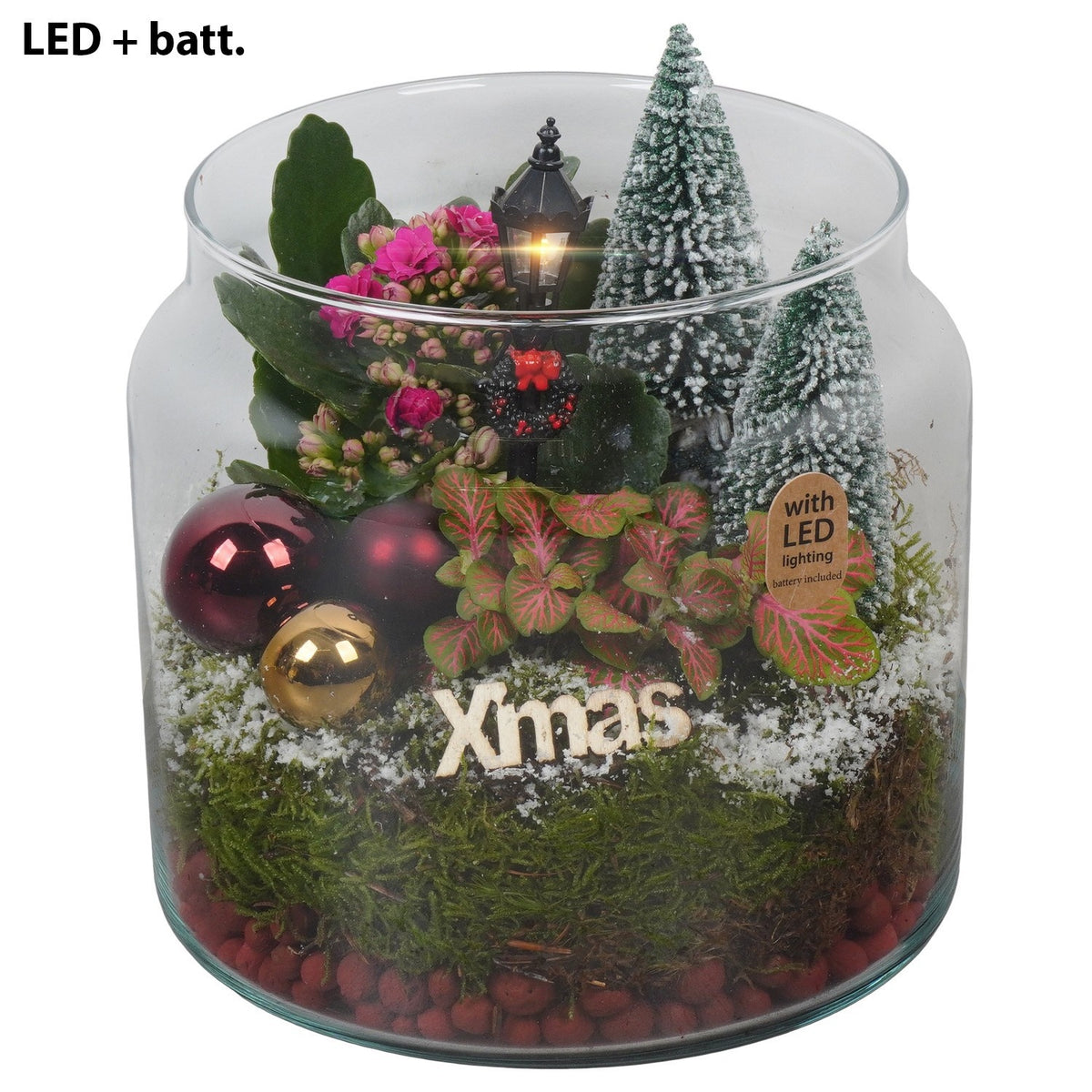 Christmas arrangement 21cm 19cm Pot