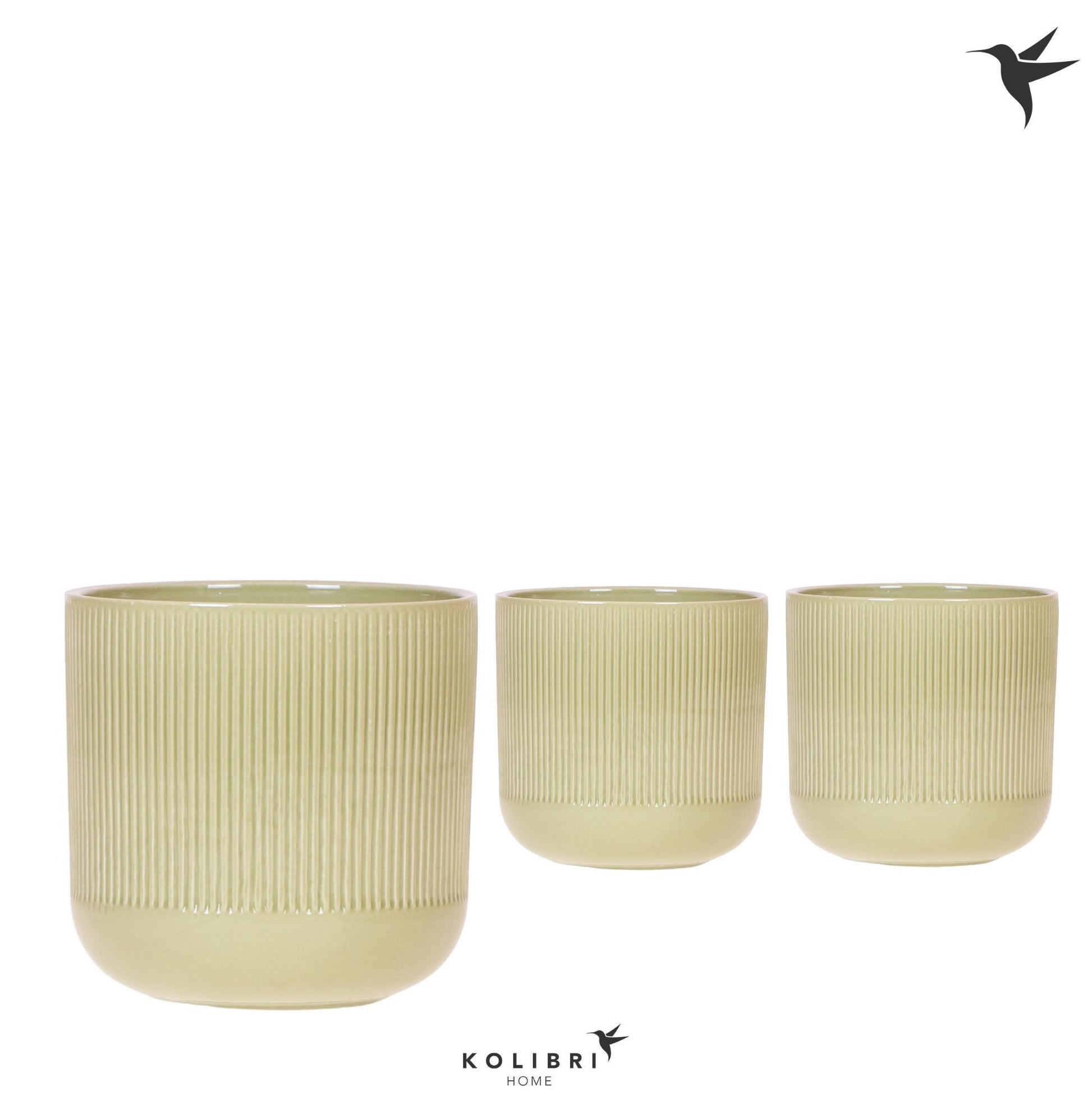 Kolibri Home Flare pot green 13cm 12cm Pot