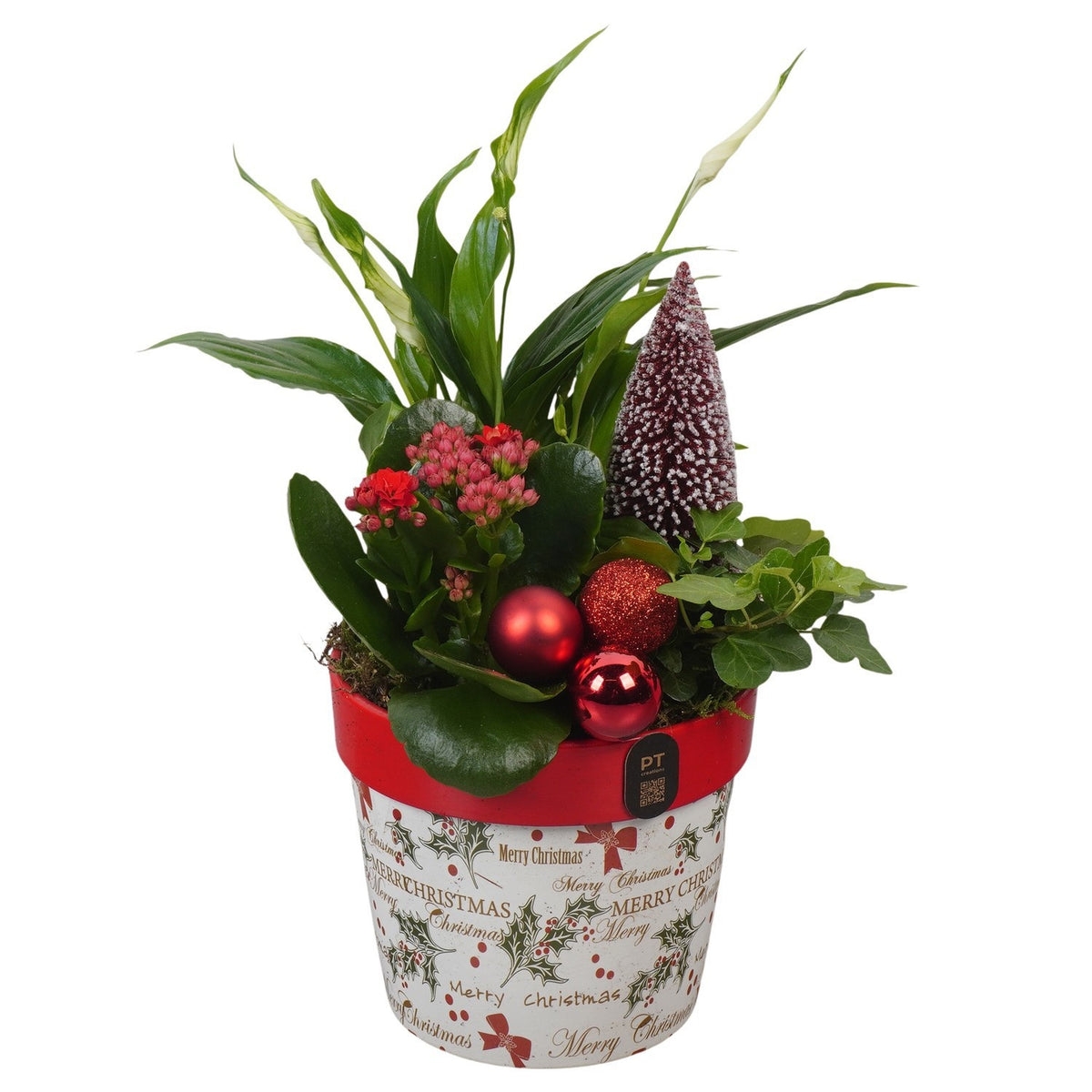 Christmas arrangement 32cm 14cm Pot