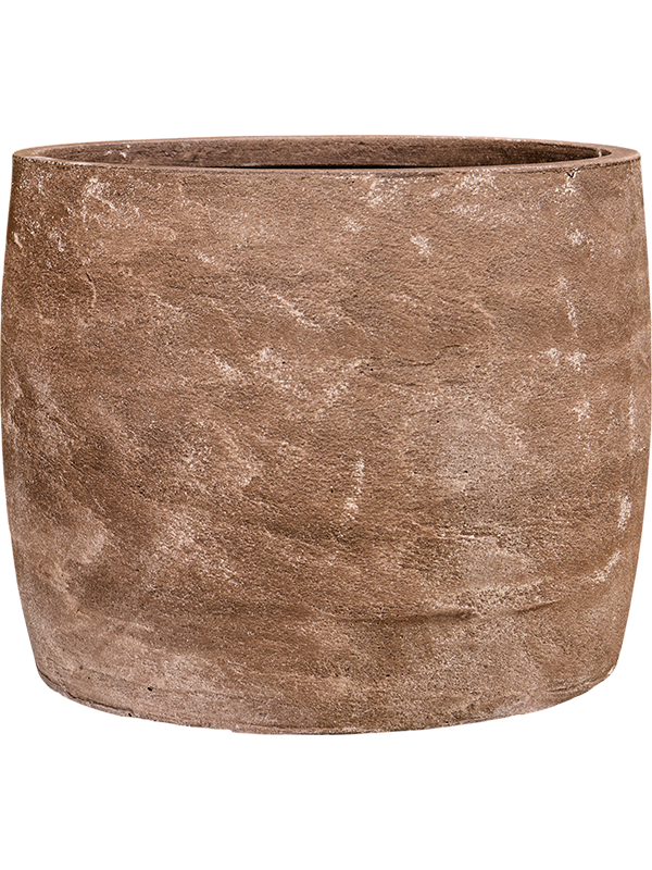 Baq Algar Plant Pot 48cm Height 52cm Dia Barrel Brown