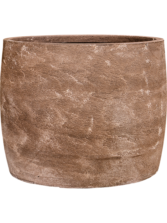 Baq Algar Plant Pot 48cm Height 52cm Dia Barrel Brown