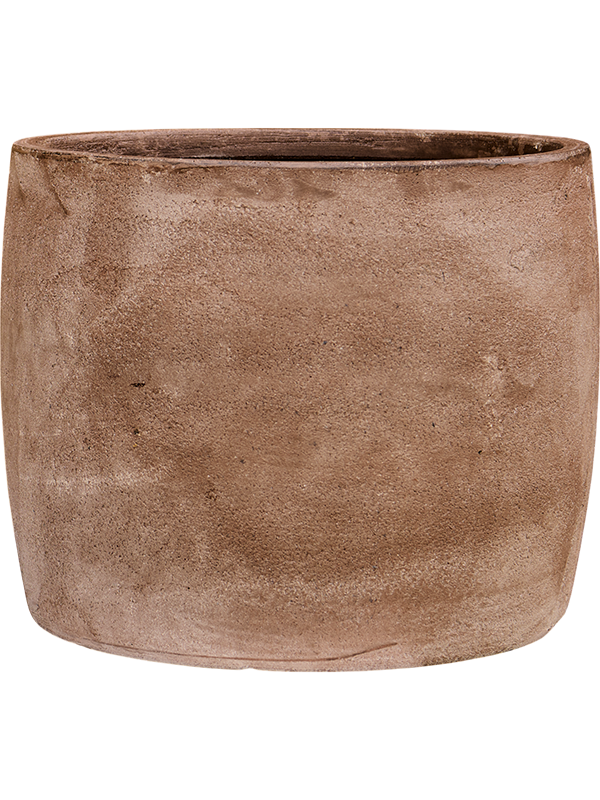 Baq Algar Plant Pot 40cm Height 43cm Dia Barrel Brown