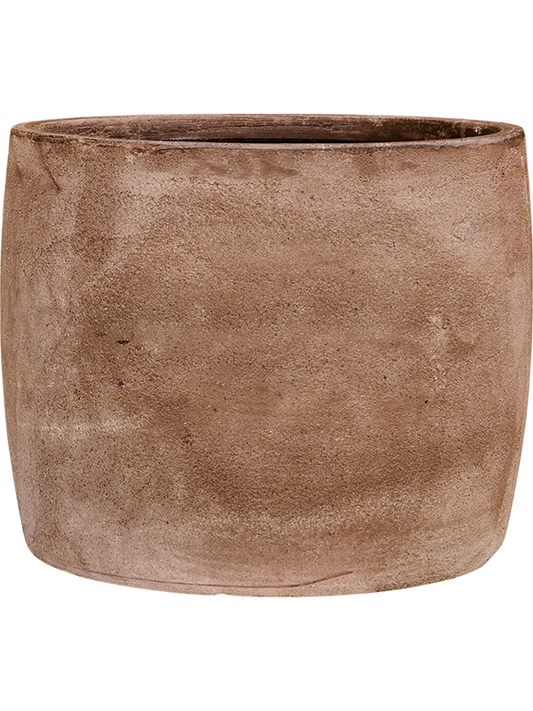 Baq Algar Plant Pot 40cm Height 43cm Dia Barrel Brown