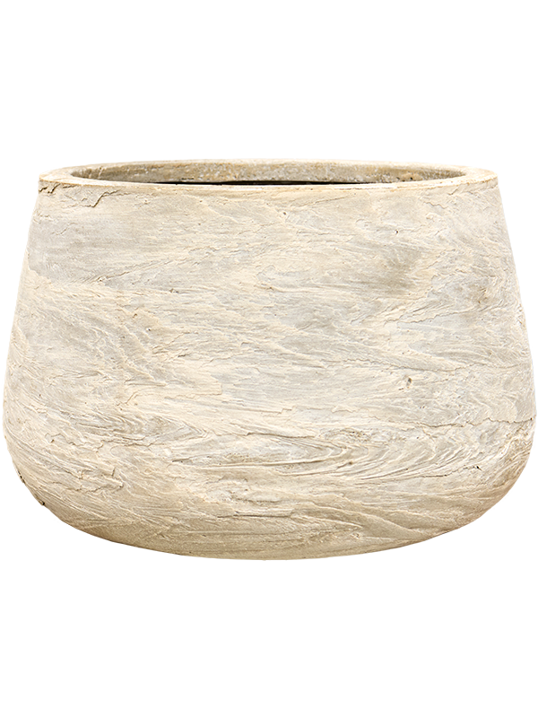 Baq Algar Plant Pot 34cm Height 36cm Dia Darcy Low White