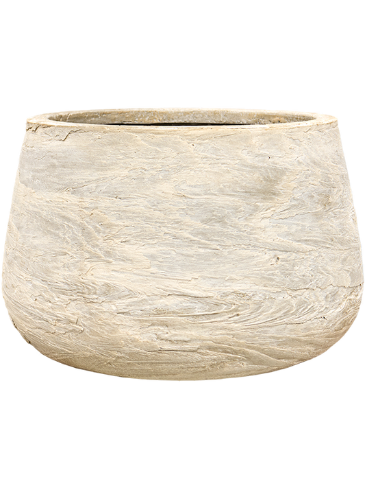 Baq Algar Plant Pot 34cm Height 36cm Dia Darcy Low White