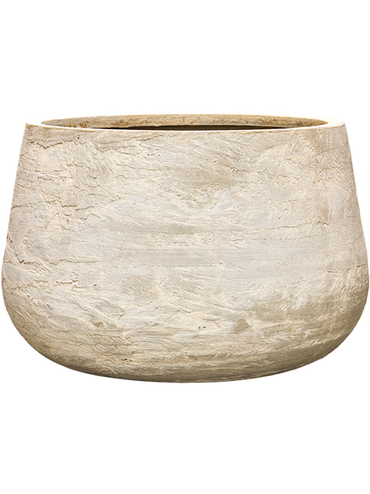Baq Algar Plant Pot 46cm Height 53cm Dia Darcy Low White