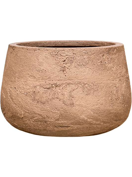 Baq Algar Plant Pot 24cm Height 27cm Dia Darcy Low Brown
