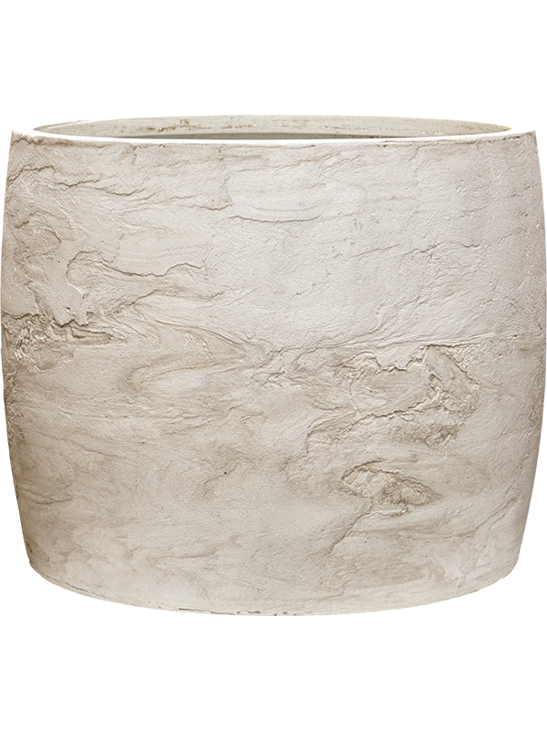 Baq Algar Plant Pot 48cm Height 52cm Dia Barrel White