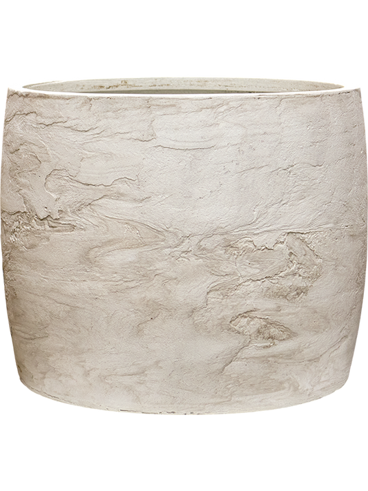 Baq Algar Plant Pot 48cm Height 52cm Dia Barrel White