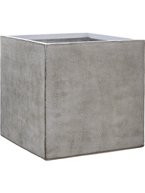 Antwerp Plant Pot 44cm Height 39cm Dia Square Planter Grey Brown