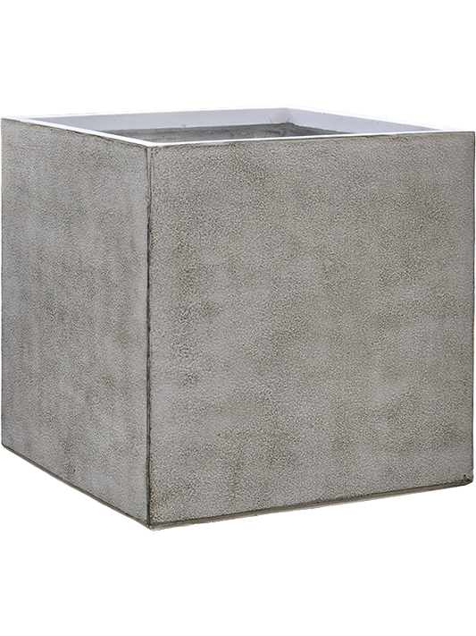 Antwerp Plant Pot 44cm Height 39cm Dia Square Planter Grey Brown