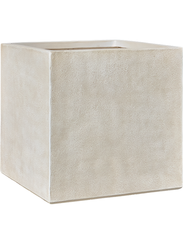 Antwerp Plant Pot 44cm Height 39cm Dia Square Planter Beige