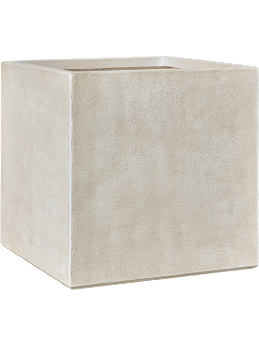 Antwerp Plant Pot 44cm Height 39cm Dia Square Planter Beige