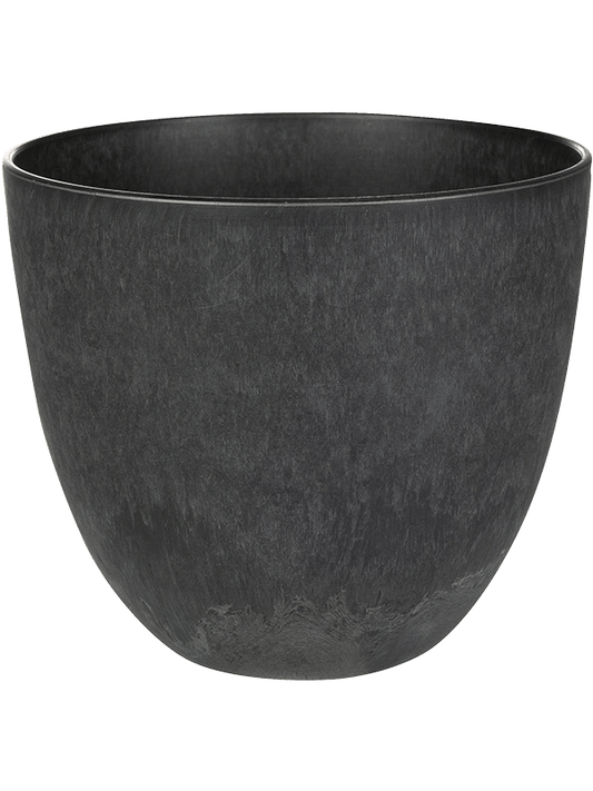 Artstone Plant Pot 15cm Height 16cm Dia Bola Pot Black