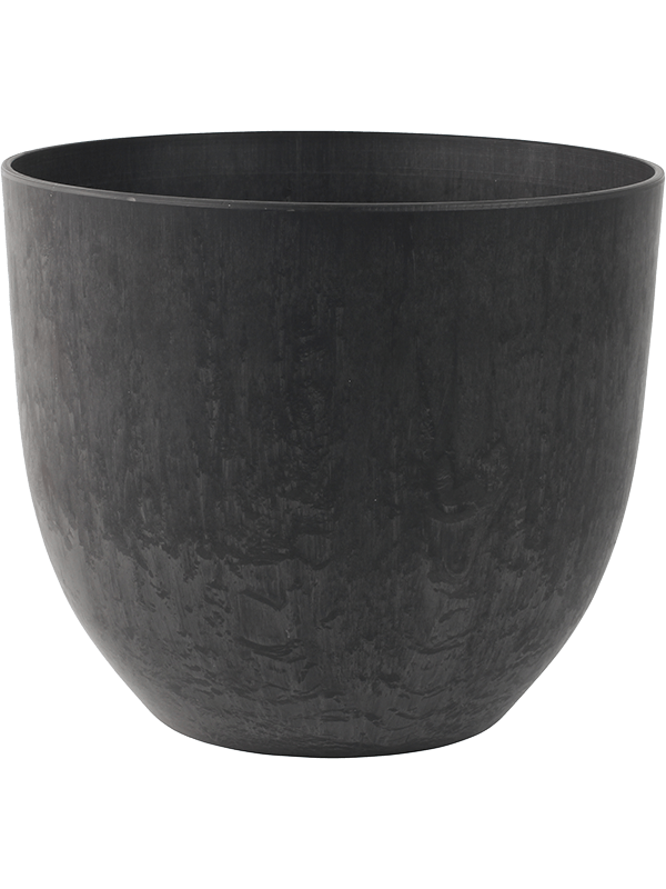 Artstone Plant Pot 24cm Height 27cm Dia Bola Pot Black