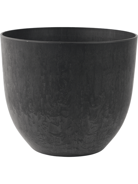 Artstone Plant Pot 24cm Height 27cm Dia Bola Pot Black