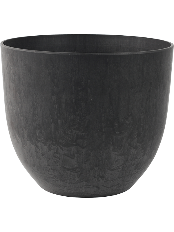 Artstone Plant Pot 29cm Height 32cm Dia Bola Pot Black