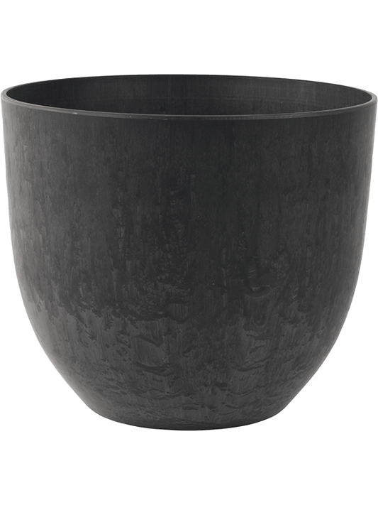 Artstone Plant Pot 29cm Height 32cm Dia Bola Pot Black