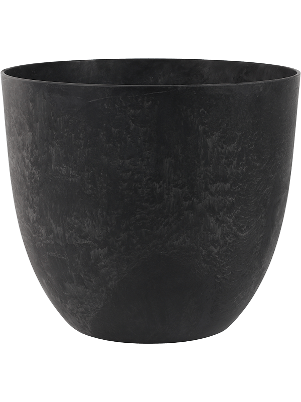 Artstone Plant Pot 38cm Height 42cm Dia Bola Pot Black