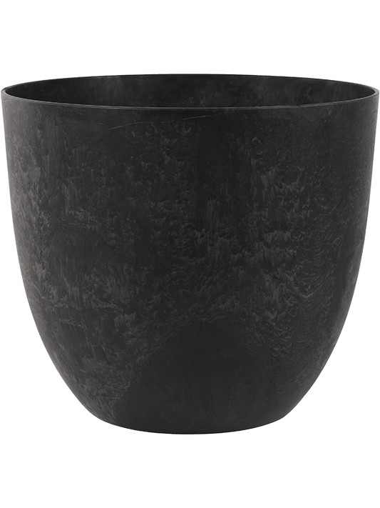 Artstone Plant Pot 38cm Height 42cm Dia Bola Pot Black