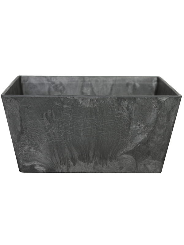 Artstone Plant Pot 12cm Height 24cm Dia Ella Bowl Black