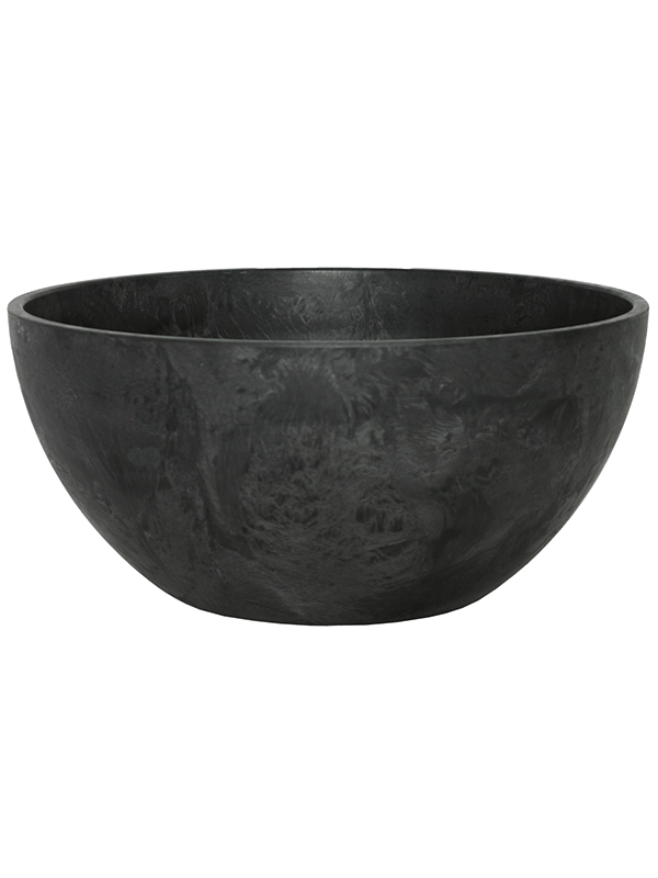 Artstone Plant Pot 12cm Height 14cm Dia Fiona Bowl Black