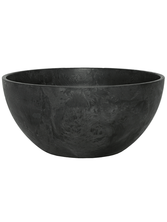 Artstone Plant Pot 12cm Height 14cm Dia Fiona Bowl Black